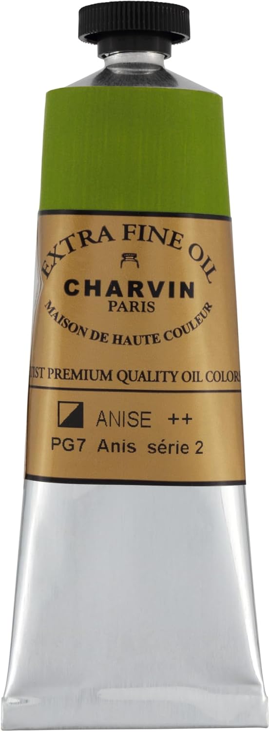 Charvin Extra Fine Oil Paint, Anise 60 ml - Triple-Milled, Rich Texture, Poppy Oil-Based, Light-Fast, Handmade, Archival Quality