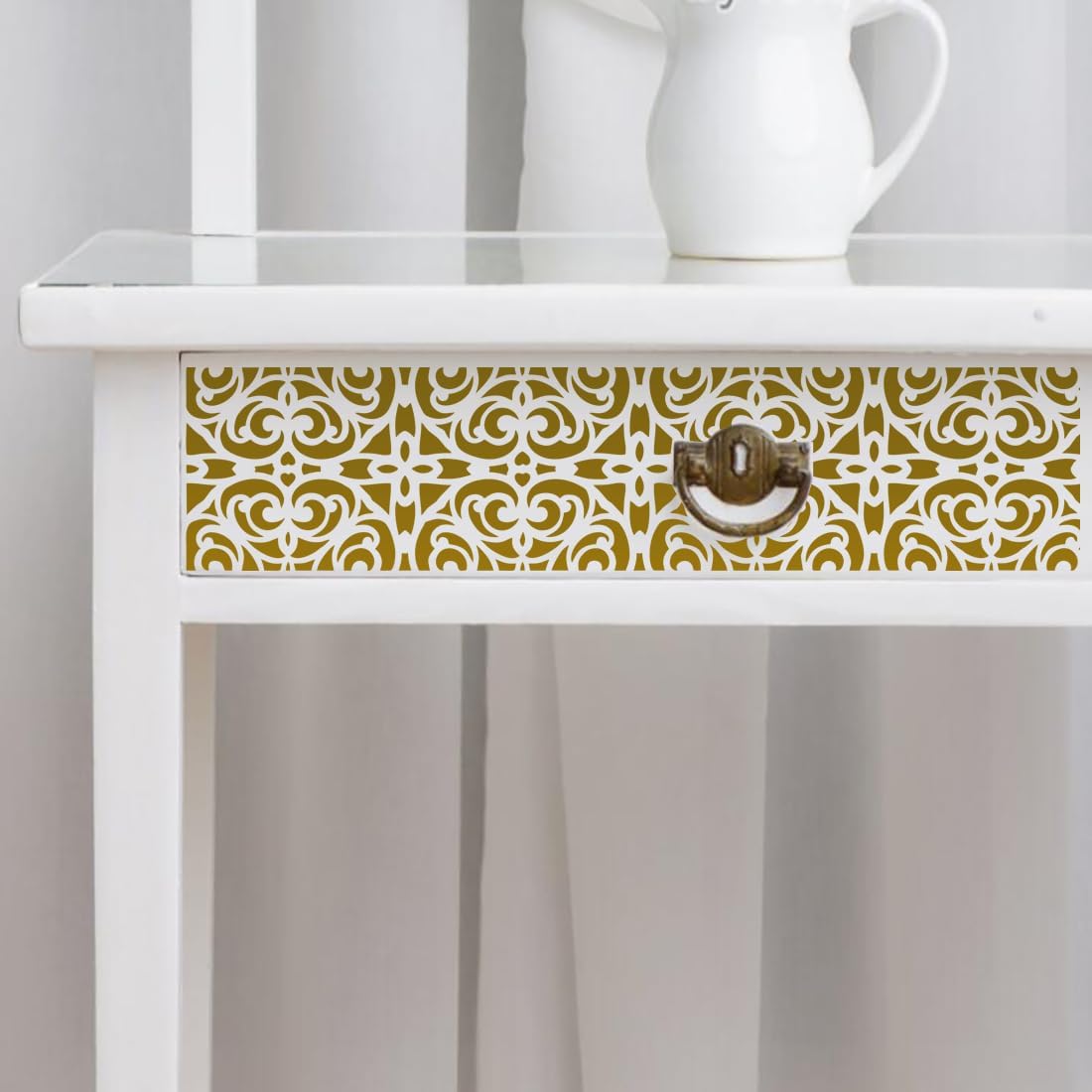 Floral Stencils for Crafts Reusable Texture Stencils Background Stencil Leaf Swirl Templates for Painting on Wood Furniture Card Canvas