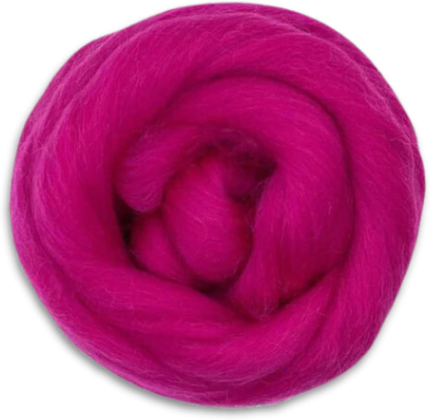 Revolution Fibers Dyed Corriedale Wool | 8.2 Ounces of Premium Combed Wool Top | 26 Micron, 100% Pure Corriedale Wool Roving, Ethically Sourced (Raspberry)