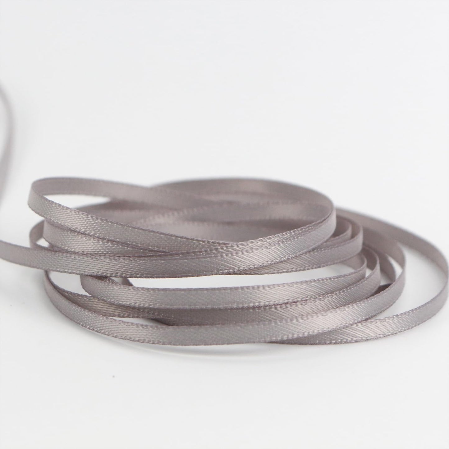 HUIHUANG Thin Silver Satin Ribbon 1/8 inch x 100 Yards Roll Small Thin Crafts Ribbon Double-Faced for Hanging, Sewing, Christmas, Wedding, Gift Wrapping, DIY Bows