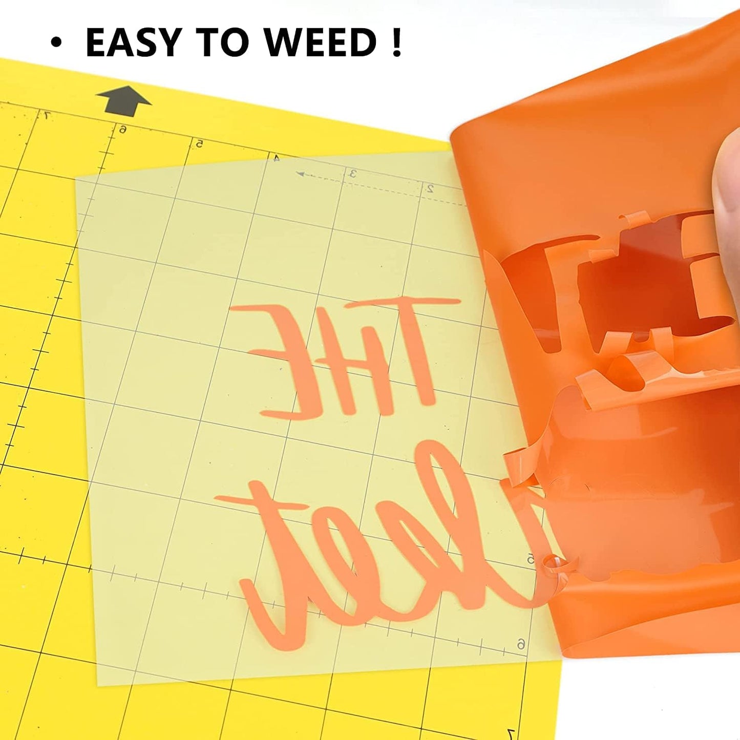 HTV Iron on Vinyl 12Inch by 25ft Roll HTV Heat Transfer Vinyl for T-Shirt HTV Vinyl Rolls for All Cutter Machine - Easy to Cut & Weed for Heat Vinyl Design (25ft, Orange)