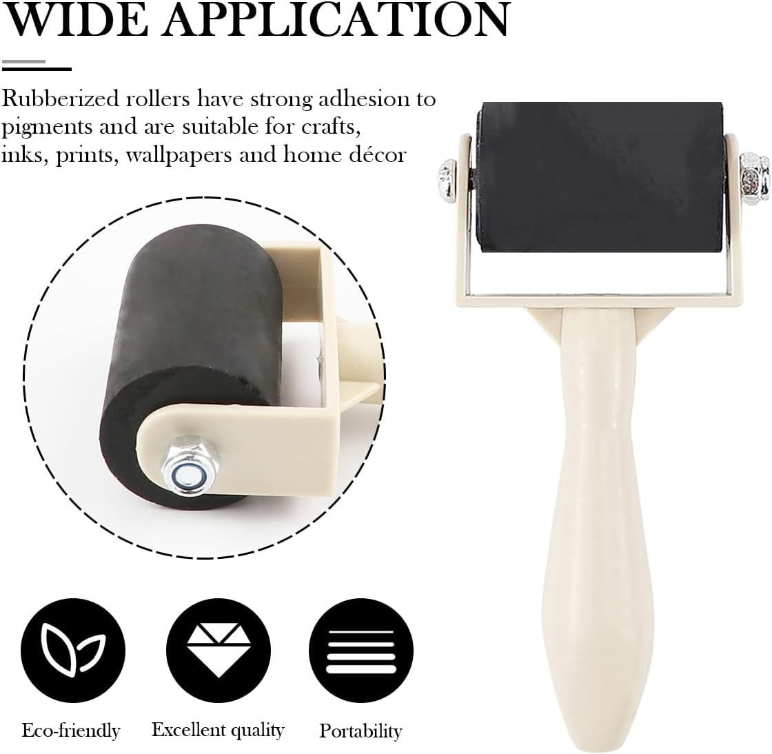 15Pcs Printmaking Brayer Rubber, Relief Printing Brayers Plastic Brayer Brayer Rollers Art Craft Roller for Printmaking,Ink,Wallpapers Stamping Gluing