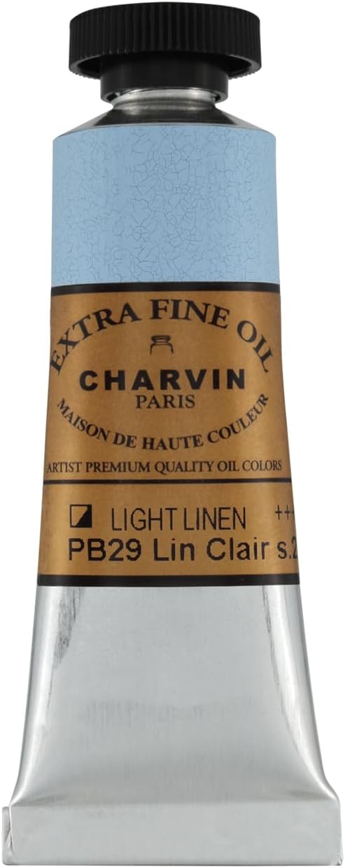 Charvin Extra Fine Oil Paint, Light Linen 20 ml - Triple-Milled, Rich Texture, Poppy Oil-Based, Light-Fast, Handmade, Archival Quality