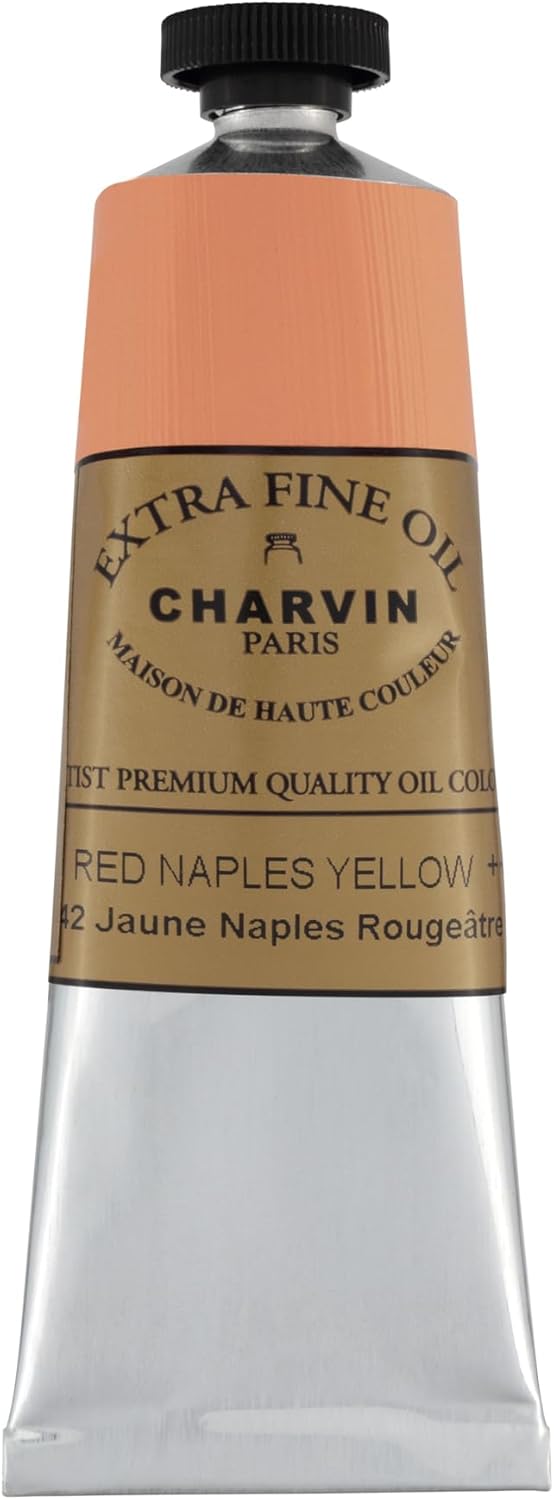 Charvin Extra Fine Oil Paint, Naples Yellow Reddish 60 mL - Triple-Milled, Rich Texture, Poppy Oil-Based, Light-Fast, Handmade, Archival Quality
