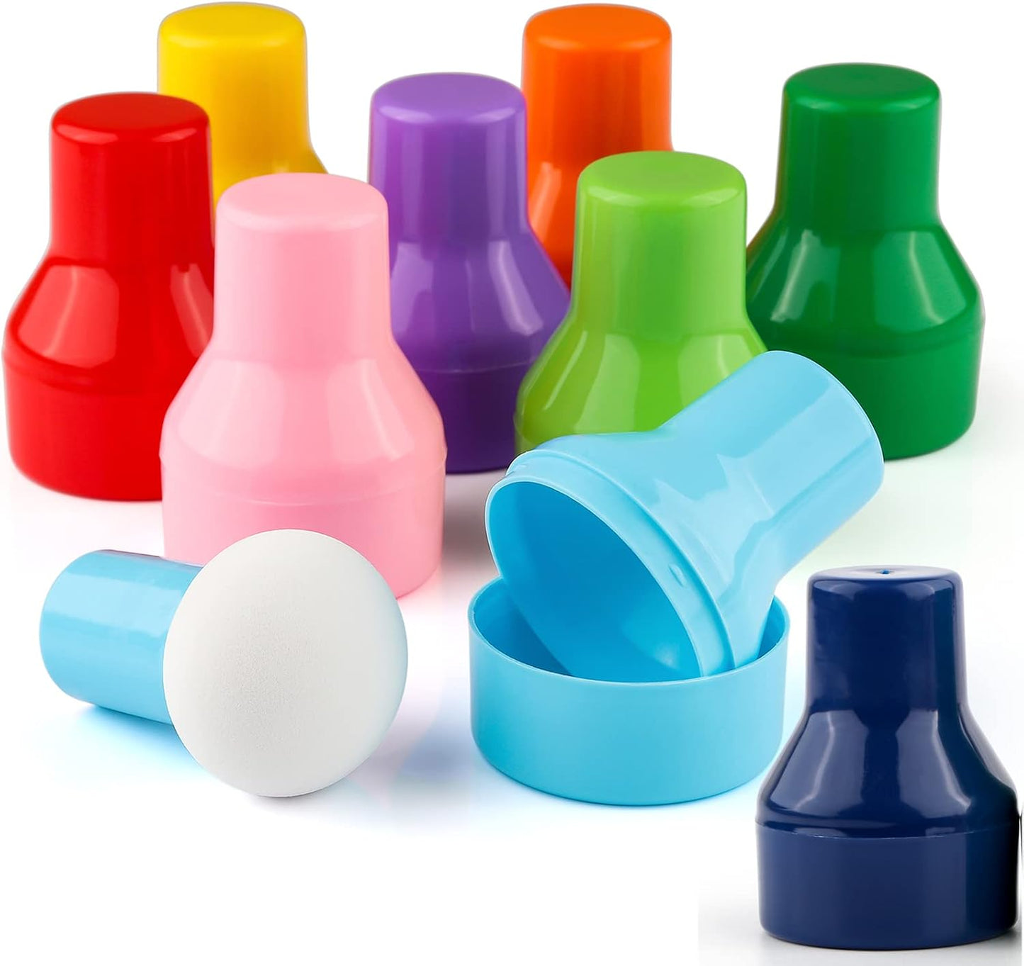 9PCS / Sets Ink Applicator with Storage Cases,Paper Pouncers for Direct Ink Application On Crafts Projects Easily,Inking Sponge for Stamp Ink Distressing, Blending Card Making Crafting Tools