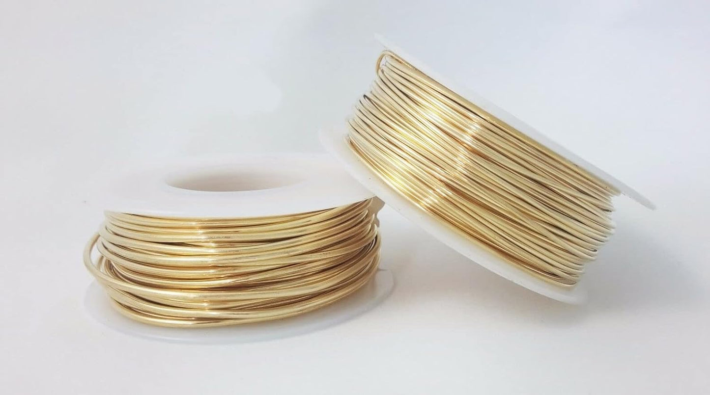 18 Gauge, Jeweler's Brass Wire, Red Brass, Round Dead Soft CDA #230 Alloy Jewelry Grade - 4oz (54FT) by CRAFT WIRE
