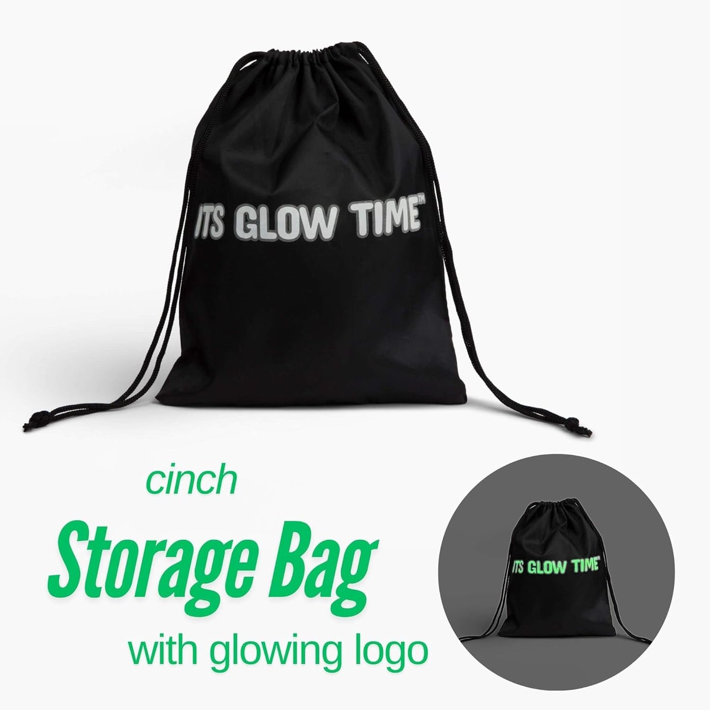 Glow in the Dark Flag Football Belts (Set of 6 with Storage Bag)- Premium Flags for Day or Night- Adjustable Belt Set for Yard Games, Football Party, Glow Party, Camping, Beach Games, Team Building