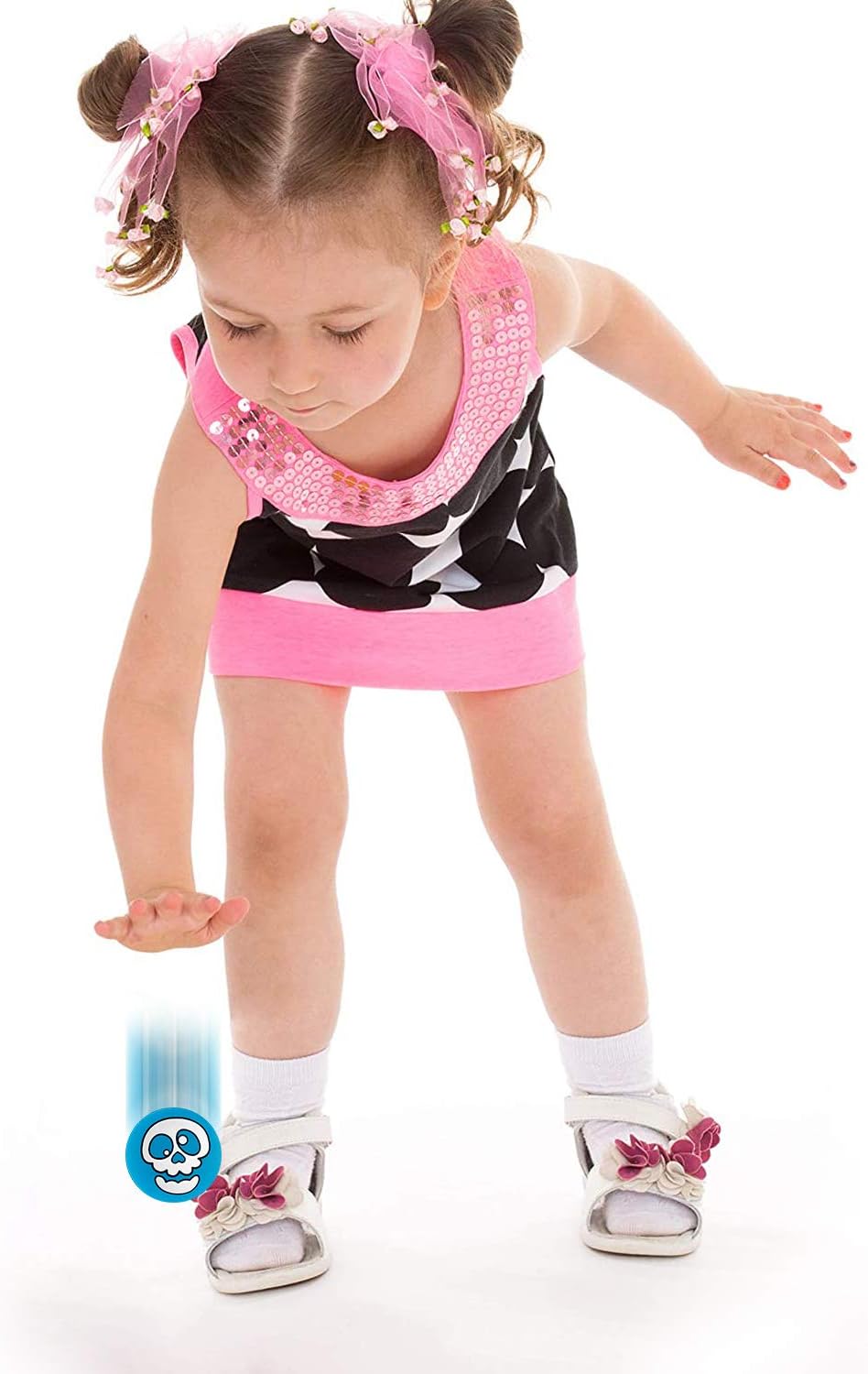 72 Glow in The Dark Bouncing Balls,Halloween Party Favors Supplies, 8 Halloween Theme Designs for School Classroom Game Rewards, Trick or Treating Goodie, Halloween Miniatures/Prizes(with pouch bag)