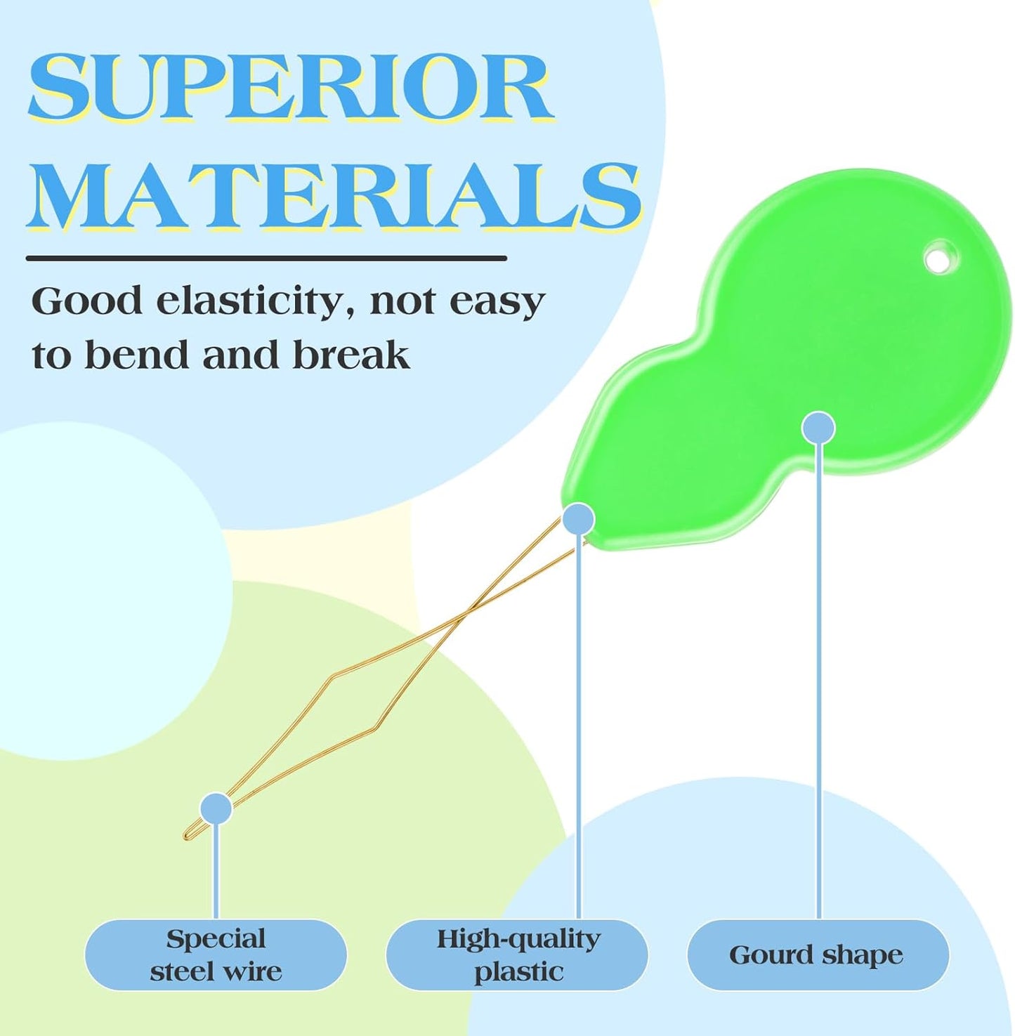 Fteven Needle Threaders, 30Pcs Sewing Needle Threader Gourd Shaped, Embroidery Needle Threader for Hand Sewing and Sewing Machine with Clear Storage Box