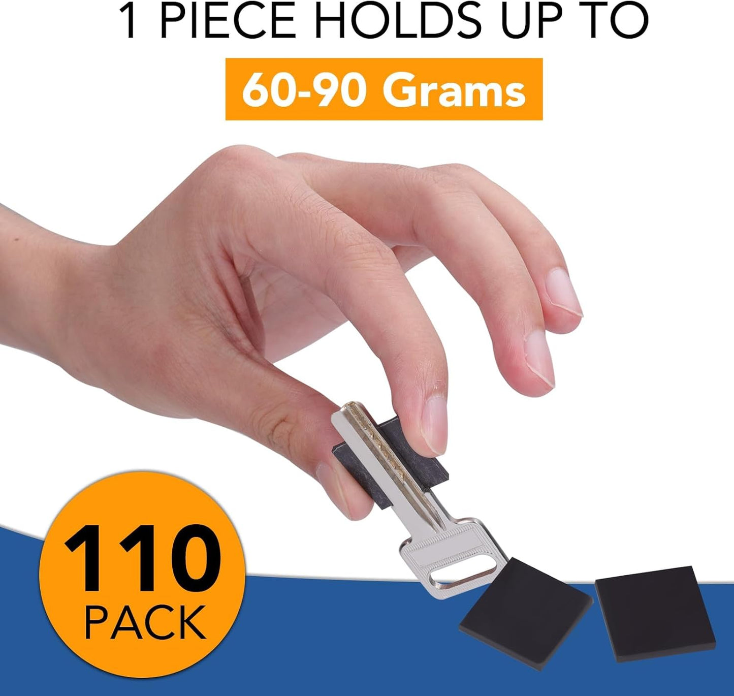 DIYMAG Adhesive Magnetic Sheets - |Each 20x20x2mm| (110 PCS) Align Image with The Magnetics Sheet,Then,Tear Off The Protective Film to Stick The Images on Surface of Binder