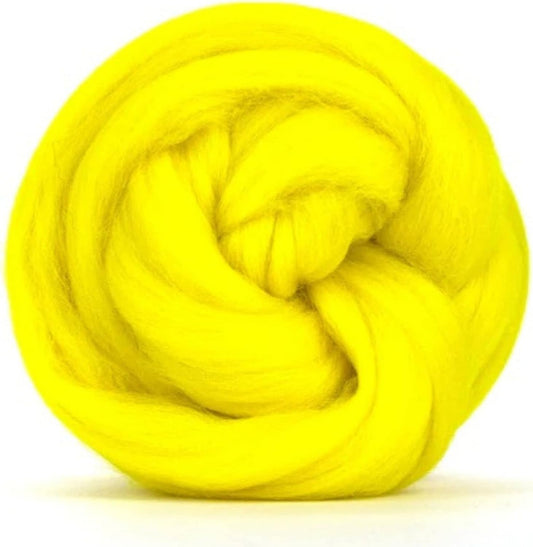 Revolution Fibers Merino Wool Roving | Premium Combed Wool Top | 22 Micron, Perfect for Felting Projects, Spinning, Wall Hangings and Tapestry (Jonquil)