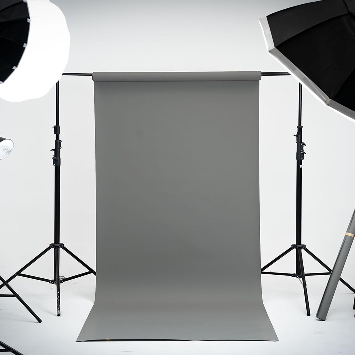 Kate Seamless Paper Backdrop for Photography Light Gray Photo Backdrop Paper (53''x16.4' Pursuit Grey)
