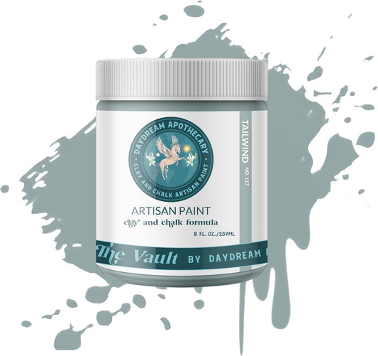 Daydream Apothecary Premium Chalk Style Paint for Furniture, Home Décor, Wood, DIY Interior Projects, Quick Dry, No Prep or Prime Needed, Matte Light-Slate Grey - 8oz