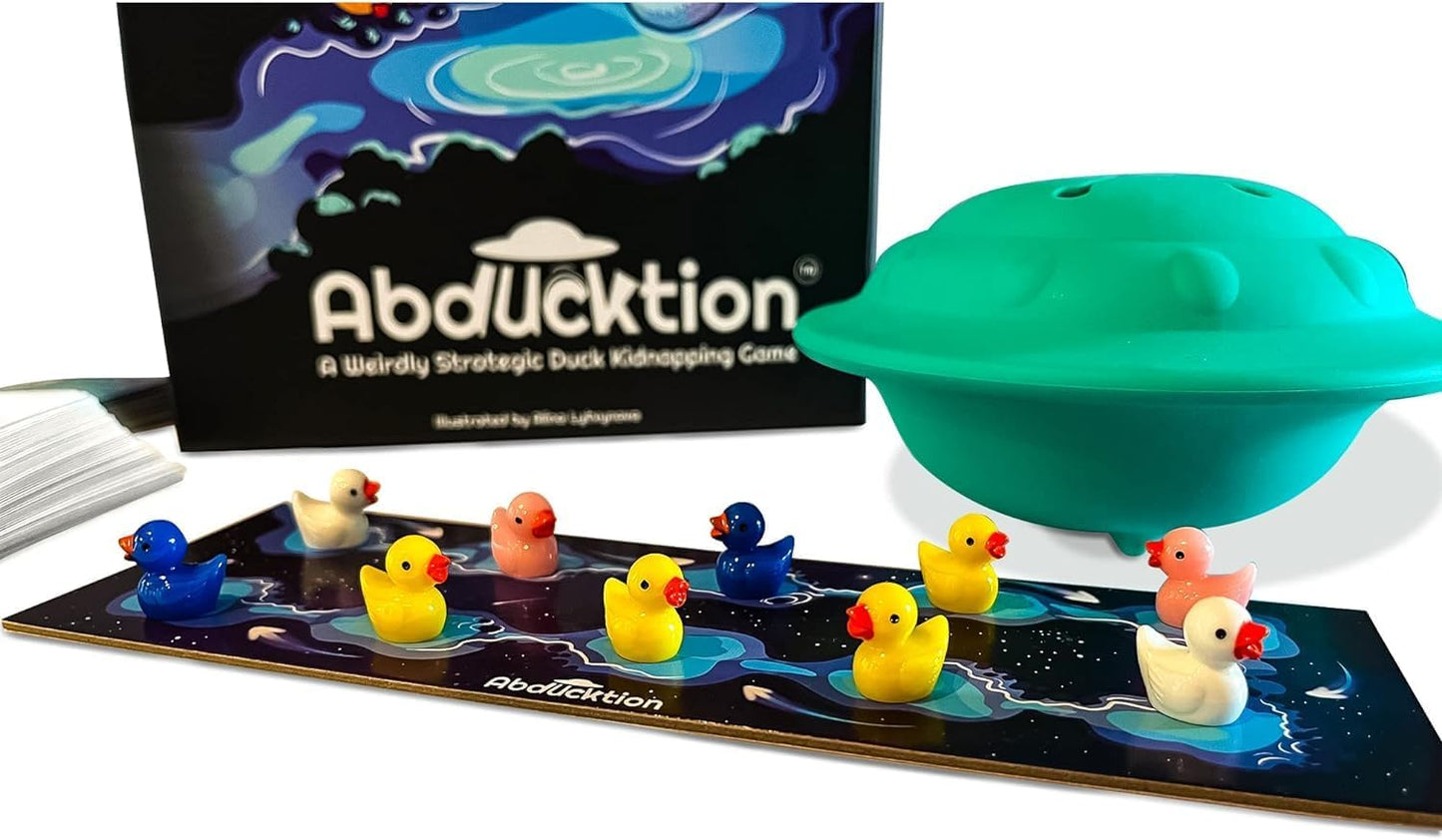Abducktion - A weirdly Strategic Duck Kidnapping Game, 15-Minutes of Light Strategy of Ducks, a UFO, and Mind-Bending, Shape-Finding Logic!