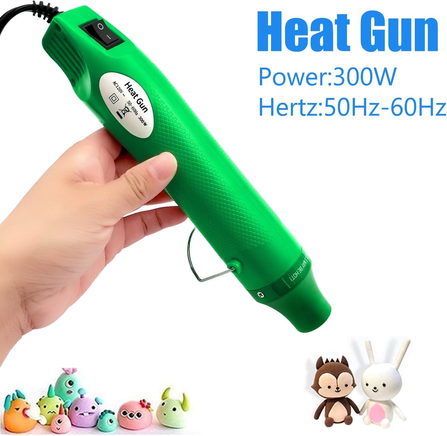 Heat Gun, Mini Hot Air Gun for DIY Crafts Portable Heat Air Gun Tool for Embossing Shrink Wrapping Drying Paint