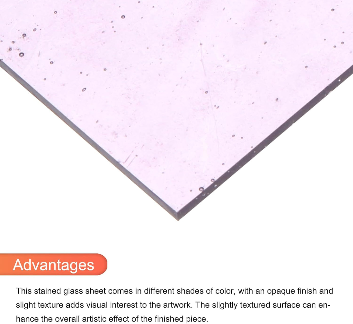 MECCANIXITY 2 Pcs Stained Glass Sheet Mosaic Tile 7.9 Inch x 5.9 Inch Purple Color Stained Glass Sheets for Crafts DIY Art Project