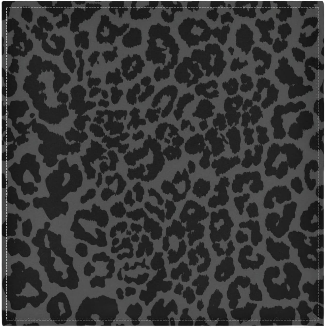 ALAZA Dark Gray Cheetah Leopard Print Cloth Napkins Set of 4, 20x20 Inch Washable and Reusable Napkin for Decoupage Dinner Party Everyday Use