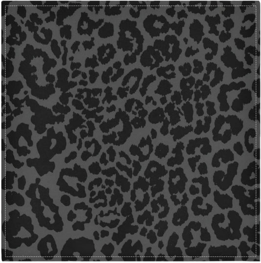 ALAZA Dark Gray Cheetah Leopard Print Cloth Napkins Set of 1, 20x20 Inch Washable and Reusable Napkin for Decoupage Dinner Party Everyday Use
