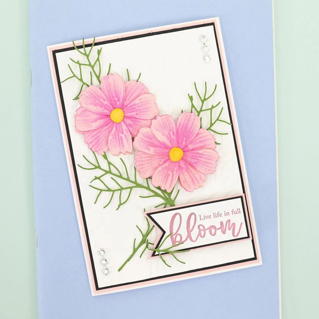 Cutting Dies Metal Stencils Scrapbooking Tools DIY Embossing Template for Paper Card Making Album Arts Crafts Supplies (Galsang Flower-9.5x11.7cm)