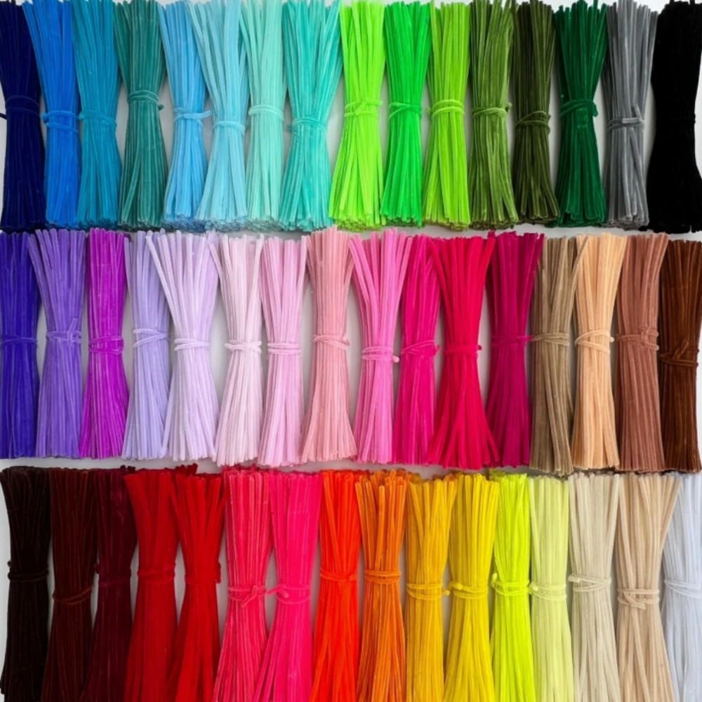 100 Pieces Pipe Cleaners Chenille Stem, Lime Green Color Pipe Cleaners Set for Pipe Cleaners Christmas Halloween DIY Arts Crafts Decorations, Chenille Stems Pipe Cleaners (Green)