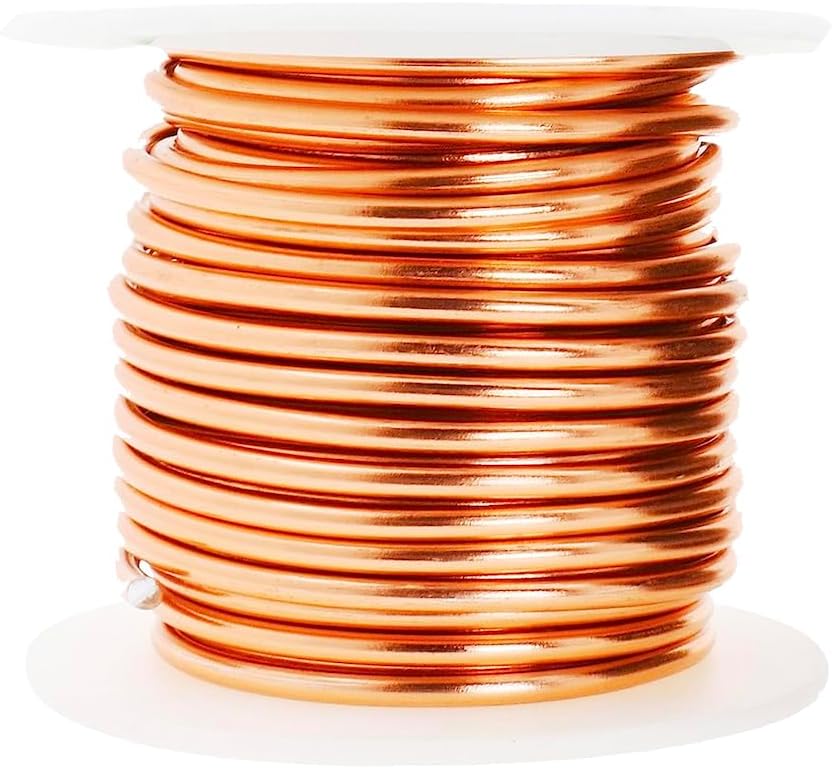 Mandala Crafts 8 Gauge Anodized Aluminum Craft Wire for Jewelry Making - 128 FT Colored Flexible Neutral Wire - Bendable for Bonsai Armature Crafting Sculpting