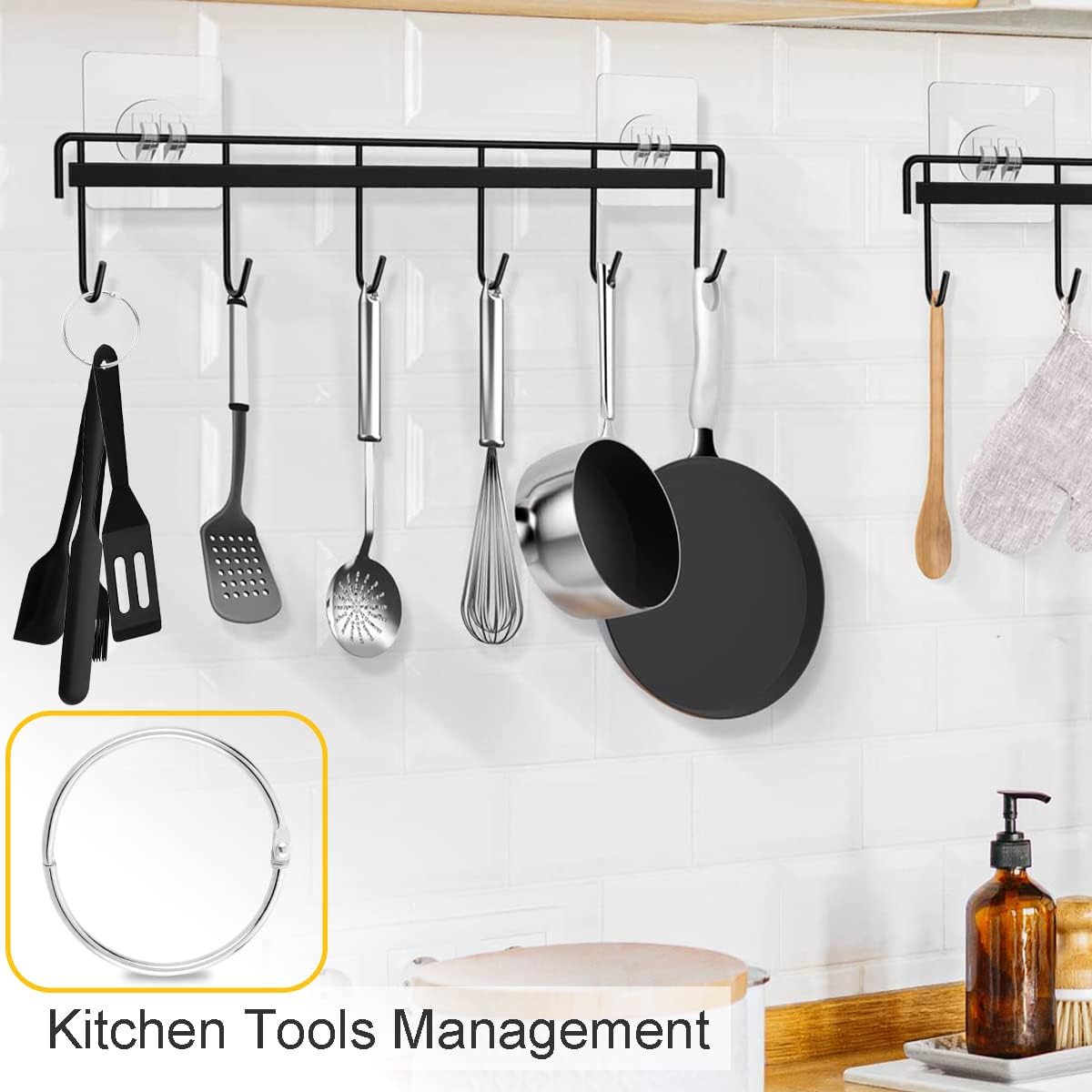 CooBigo 50 Pack Binder - 1-1/4-Inch Metal Ring Holder for Loose Leaf Paper, Index Card, Flash Card Organizer, Keychain - Silver