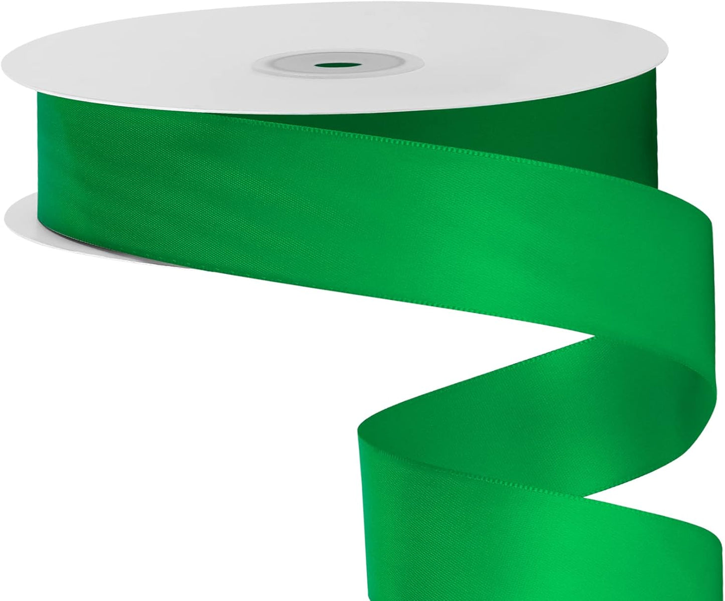 LIUYAXI Double Faced Green Satin Ribbon, 1-1/2" X Continuous 25 Yards, Ribbons Perfect for Gift Wrapping Wedding DIY Craft Bow Making & Other Projects