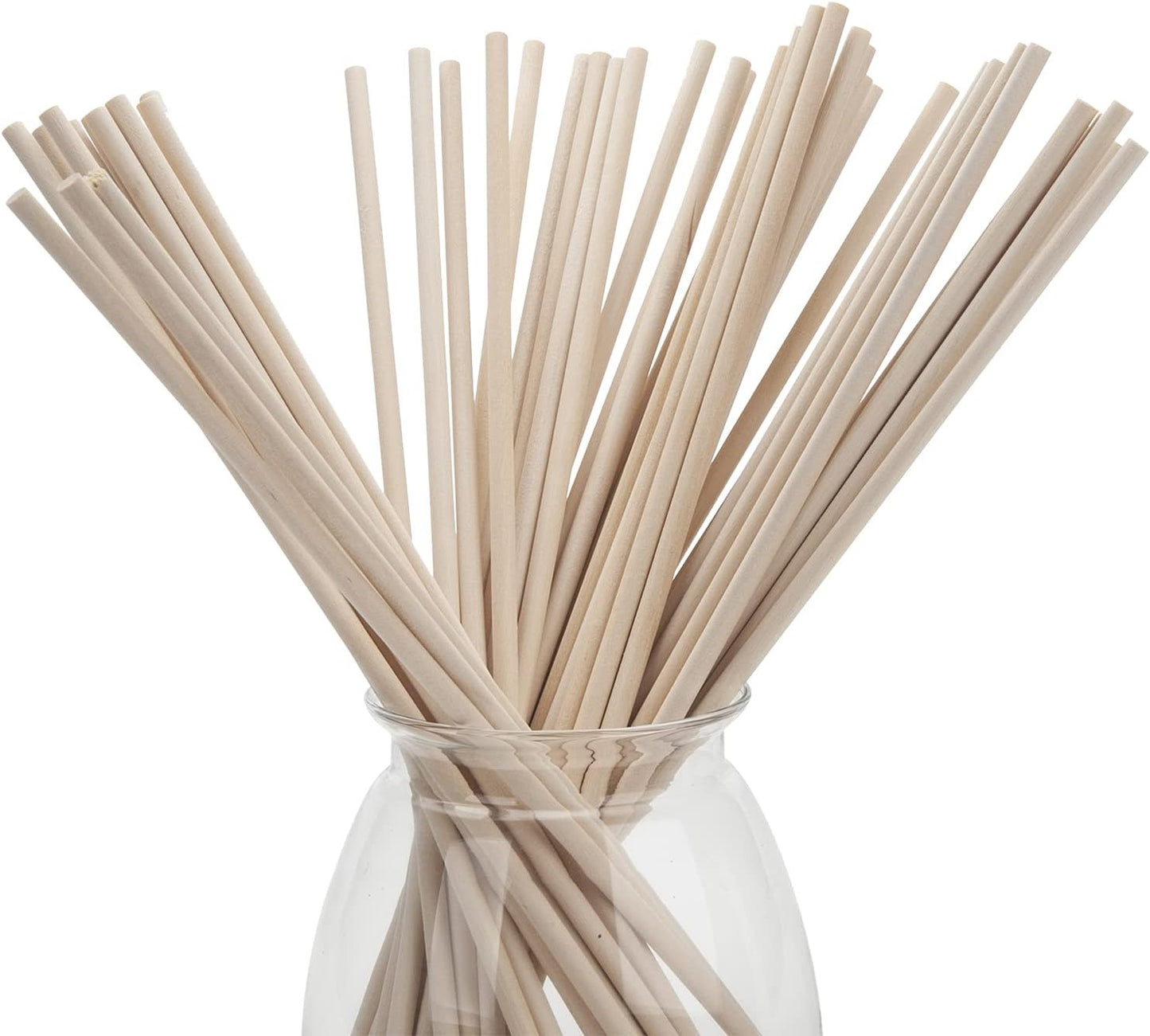 Wood Dowel Rods Wooden Dowels for Crafts, 50 PCS 1/4 x 15 Wooden Sticks for Crafts, Round Macrame Dowels, Unfinished Small Wood Sticks for Crafting, Lollipops, Tiered Cake, Photo Booth Props