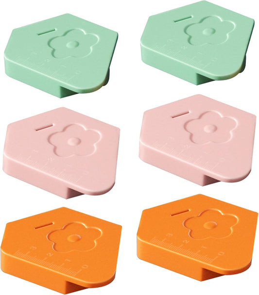 Wshxjzyay 6 Pack Magnetic Seam Guide for Sewing Machine, Multifunctional Polygonal Hemmer Guide with Scale, Universal Sewing Accessories & Supplies for Magnet Making Machine