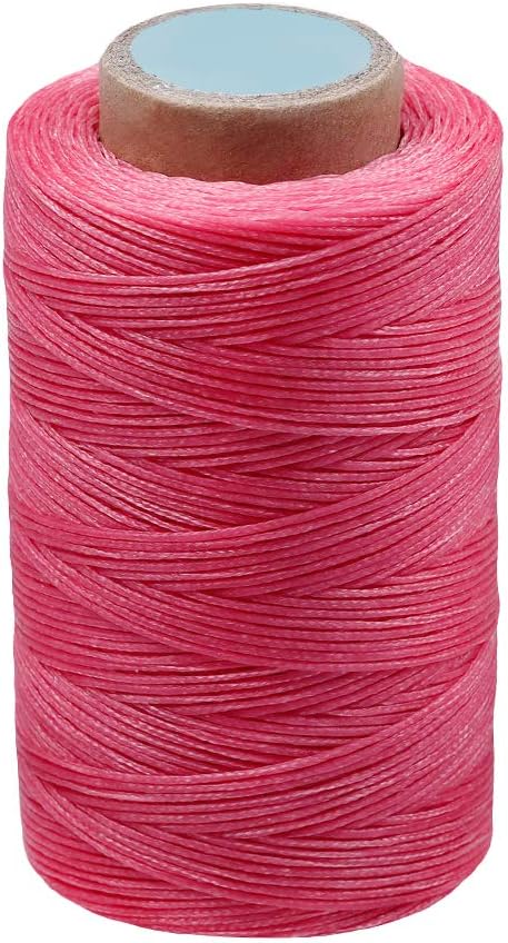 284 Yards Waxed Thread, 210D Heavy Duty Upholstery Wax Thread for Leather Sewing,0.8mm Flat Waxed Linen Cord for Bookbinding/Shoe Repairing/Leather Projects
