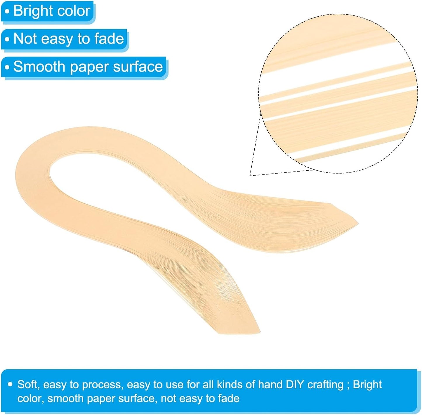 PATIKIL Quilling Strips Paper 600pcs 1.5mm 39cm Origami Paper Quilling Kits for Art DIY Hand Craft Christmas, Beige