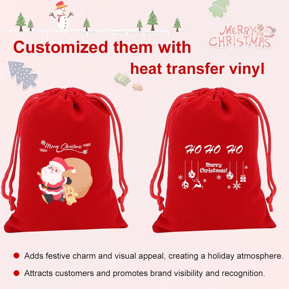 Shintop 20pcs Velvet Bags with Drawstrings, 4x6inch Red Gift Bags Jewelry Pouches for Dice Wedding Party Favor