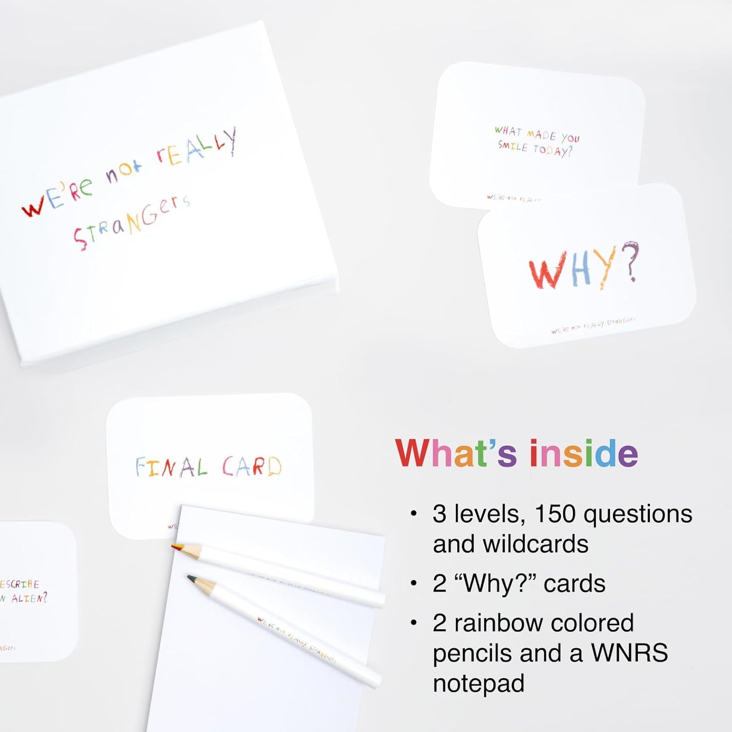 WE'RE NOT REALLY STRANGERS Kids Edition Card Game - 150 Conversation & Activity Cards for Kids, Adults, & Teens – for Fun Memorable Family Game Nights and Kid’s Party, Ages 5+, 2-6 Players