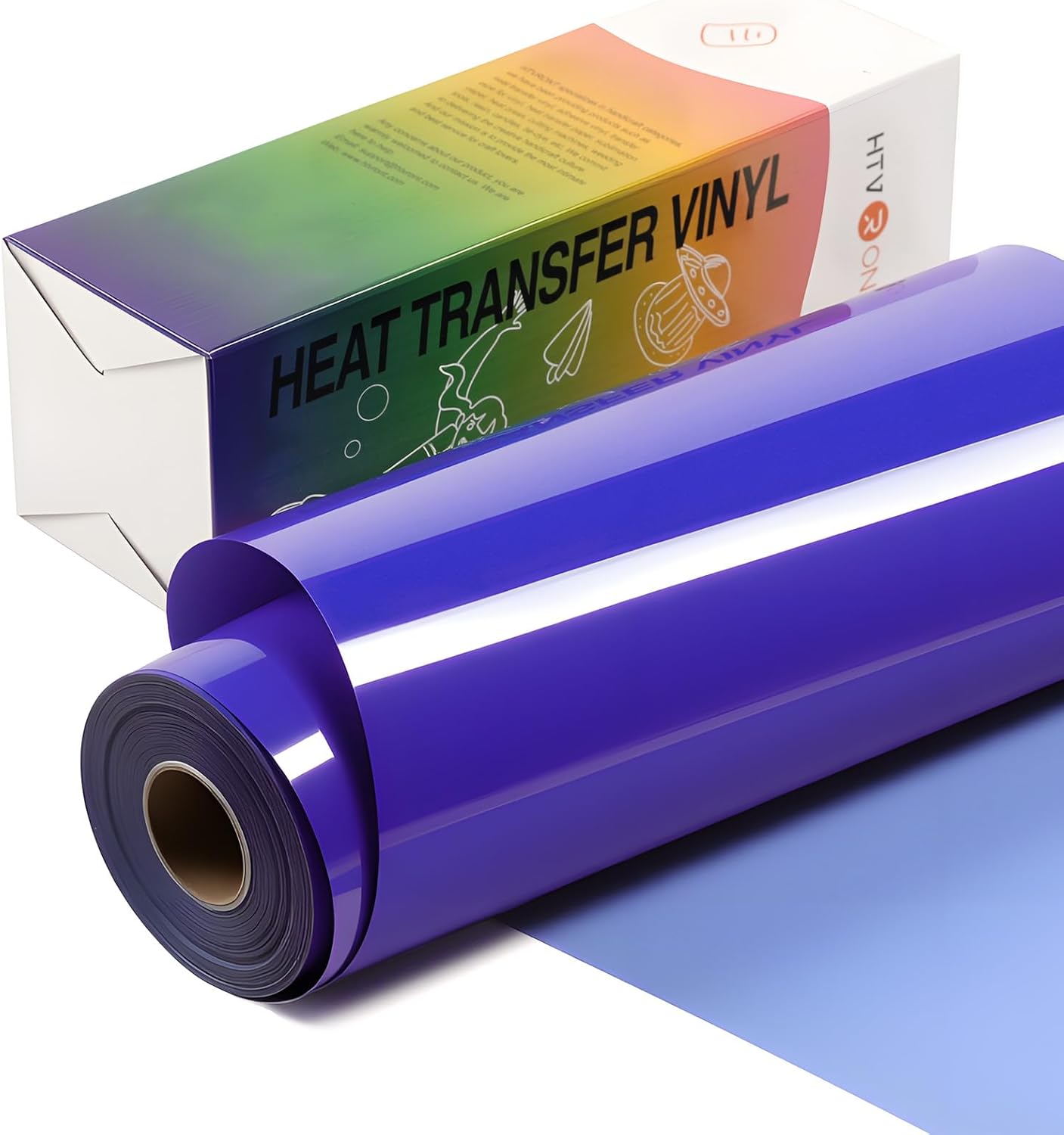 HTVRONT Heat Transfer Vinyl Roll - 12" x 80ft Royal Blue HTV Vinyl for T Shirts, Blue Iron on Vinyl Compatible with Cricut Cutting Machine, Easy to Cut & Weed for Craft Design (Royal Blue)