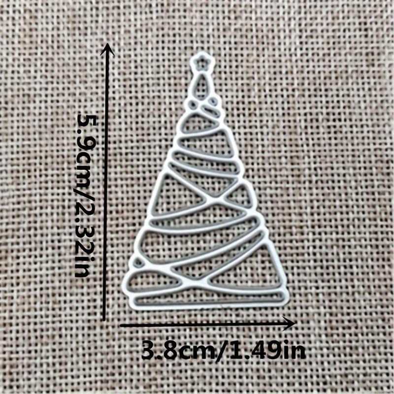 Lapoo Festivals Metal Cutting Die for Scrapbooking - Durable, Cut Stencils for DIY Scrapbook Photo Album Decorative Paper Card, Card Making Supplies, Embossing (Decorated Tree Christmas 2.3 x 1.5 in)