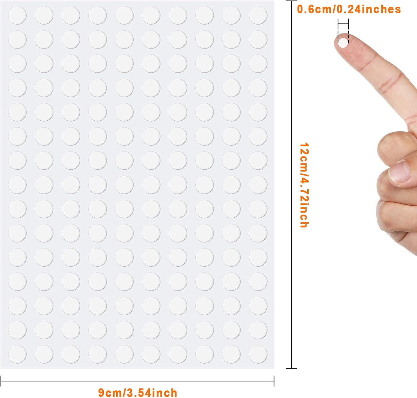 Zonon 3000 Pcs Double Sided Adhesive Dots Clear Glue Point Tape Stickers Balloon Glue Round Mini No Traces Adhesive Sticker Dot Sticker for Classroom Decor Craft DIY Office (0.24 Inch/ 6 mm)