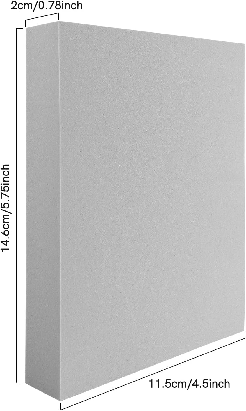 BAOFALI 2 Pcs Large Stamping Foam Grey Moldable Foam Stamps Plastic Dry Foam Stamp Pad Cut and Dry Foam Stamping Foam Block for Sculpture, Modeling, DIY Arts and Handicrafts Projects