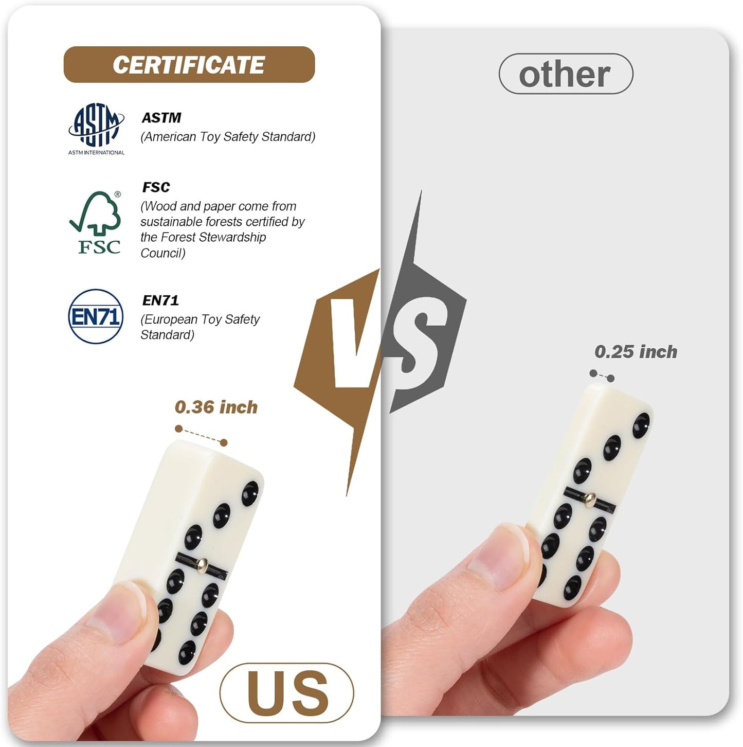 Dominoes Set for Adults, 28 Tiles with 4 Wooden Racks/Trays, Portable Double 6 Domino Game Set, Classic Board Game for Family Fun