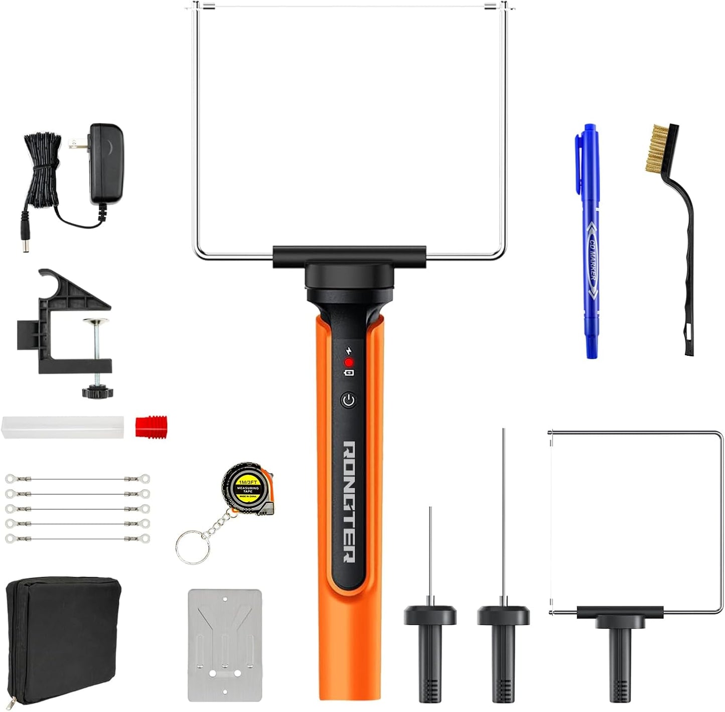 4 in 1 Hot Wire Electric Foam Cutter kit, Styrofoam Cutting Tool 15W/ 6V, Heated Foam Carving Knife Kit. (Bagged Orange)