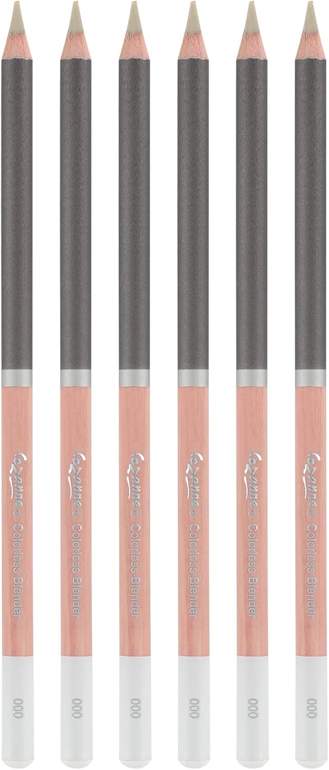 Creative Mark Cezanne Premium Colorless Blender Pencil 6 Pack - Highly-Pigmented Drawing Pencils - Coloring Pencils for Drawing, Blending, Coloring, and More