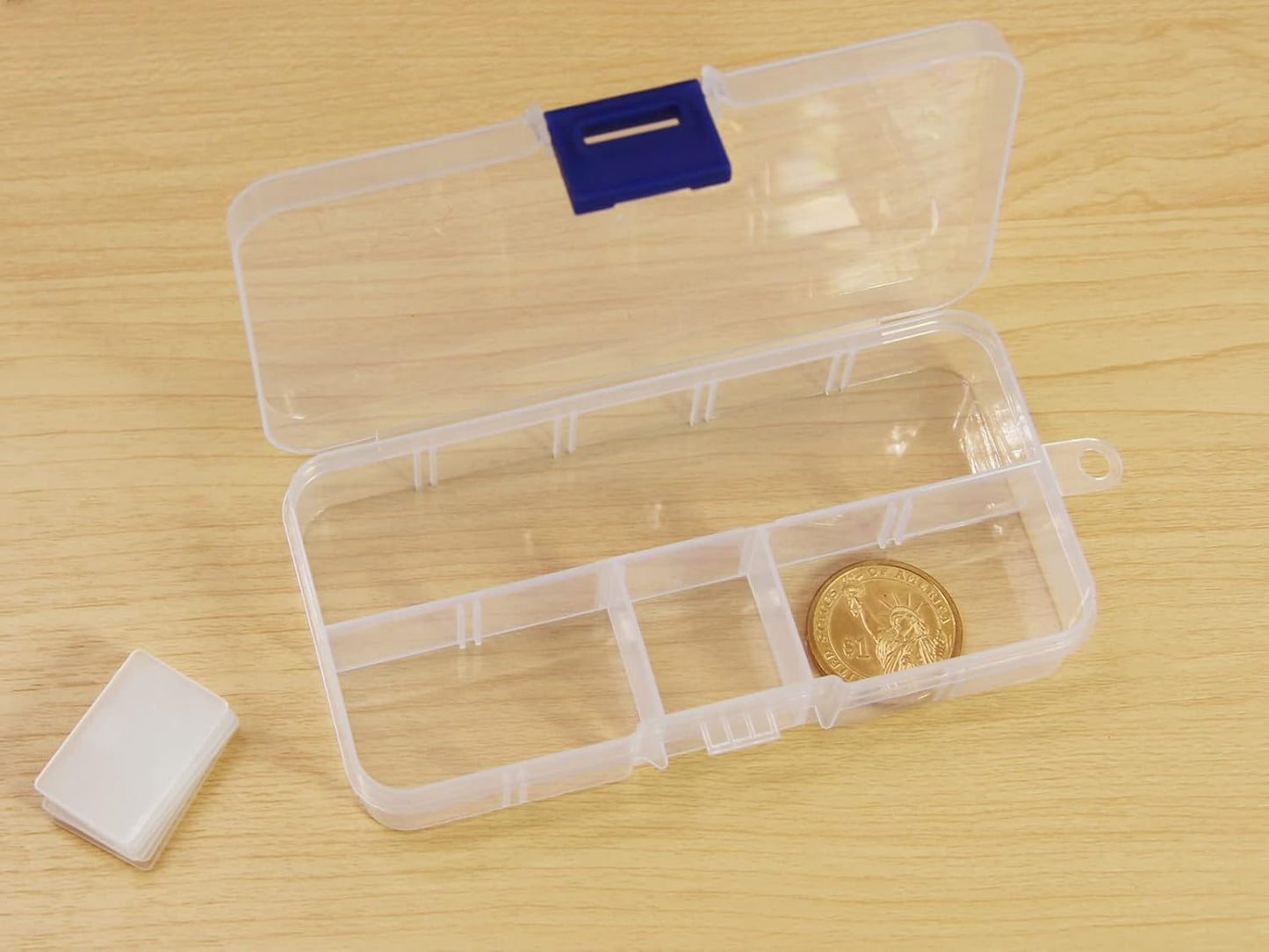 20 packs Plastic Organizer Box 10 Grids Clear Storage Container Jewelry Case with Fixed Dividers for Beads Art DIY Crafts Jewelry Fishing Tackles (20pcs 10 Grids Box)