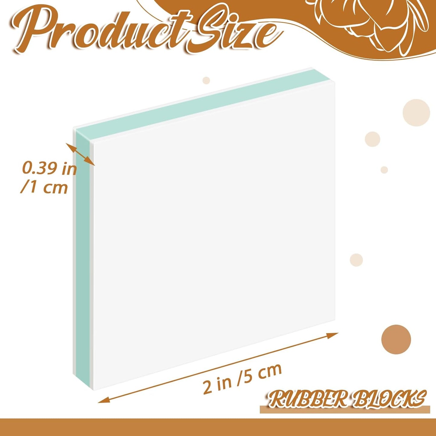 Frienda 12 Pcs 2" x 2" Rubber Carving Blocks Linoleum Blocks for Printmaking, Stamp Making, DIY Crafting, Scrapbook, Painting, Soft and Easy to Carve (White Green)