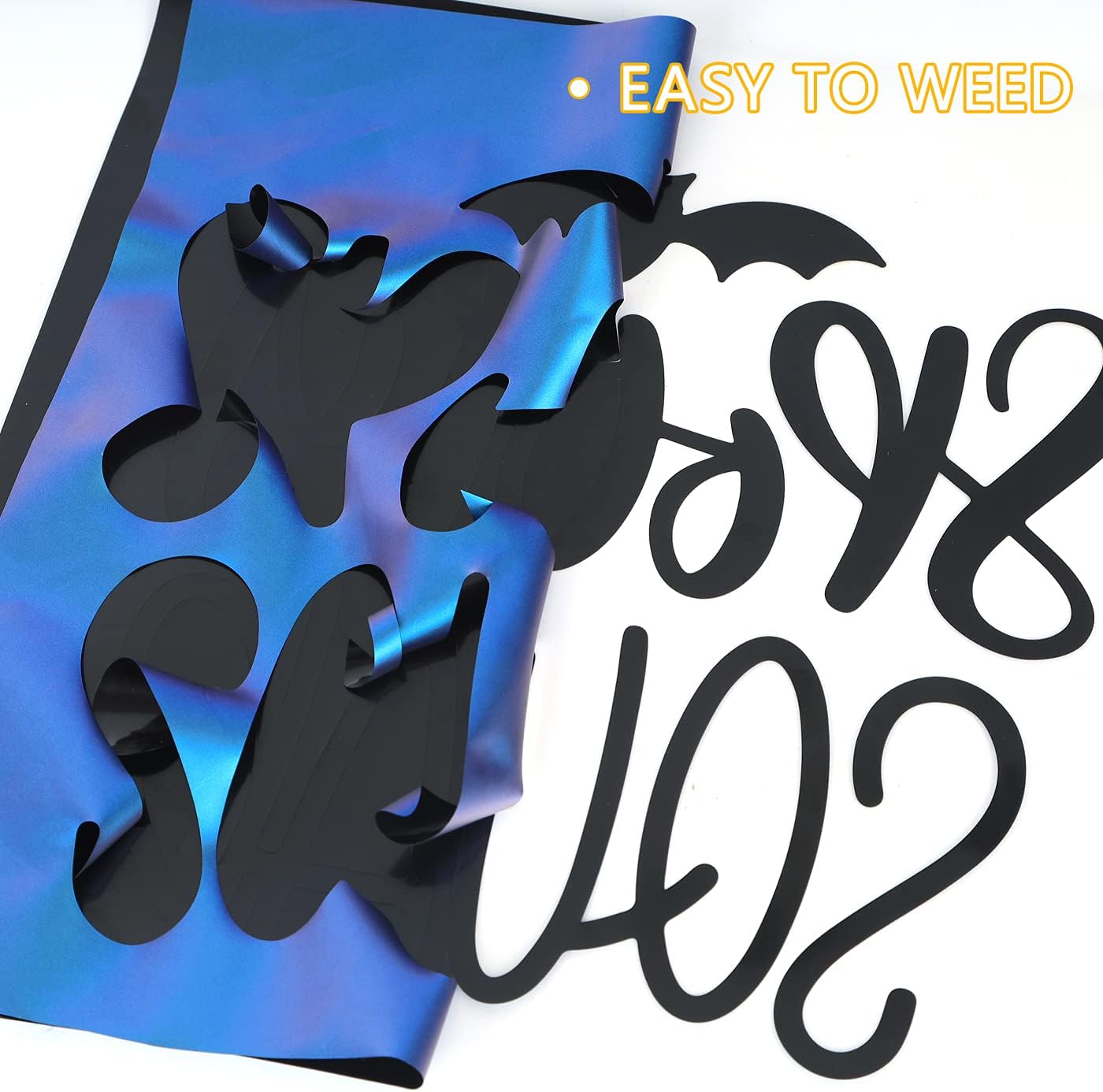 guangyintong Chameleon Heat Transfer Vinyl HTV Rolls, 12" x 8ft Blue to Purple Iron on Vinyl for T-Shirts, Changing Color HTV Vinyl for All Cutter Machines Easy to Cut & Weed for HTV DIY Design