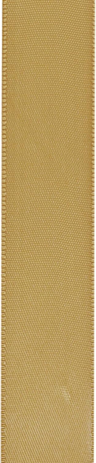 LIUYAXI Pale Gold Satin Ribbon, Double Faced 1/2" X Continuous 25 Yards Ribbons Perfect for Gift Wrapping Bows Bouquet Wedding Craft and More