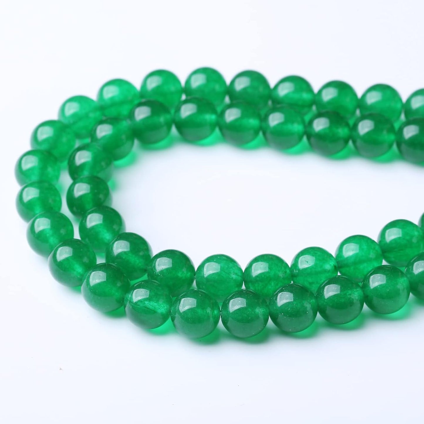 32PCS 12MM Green Jade Stone Beads Energy Healing Beads for DIY Jewelry Bracelet Necklace Making for Jewelry Making 15Inch