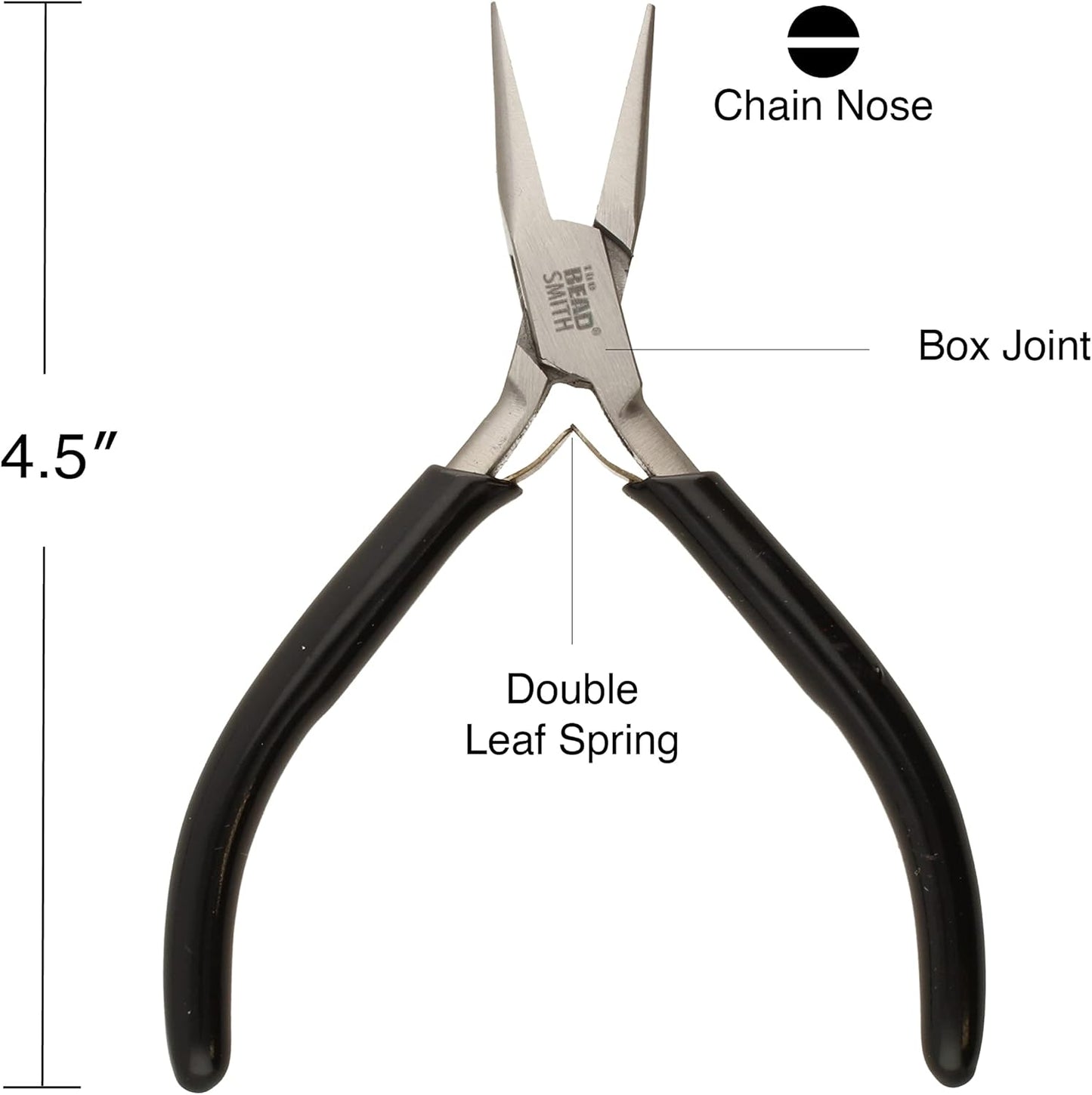 The Beadsmith Precision Series Pliers Set – 3-Piece Kit: Chain Nose, Round Nose and Flush Cutter with Tungsten Carbide Blades – Make Bracelets, Necklaces & Earrings – Tools for Jewelry Making