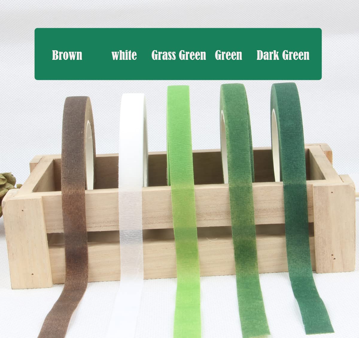 4 Rolls Floral Tape 1/2" Wide 30 Yards/Roll Floral Tapes for Bouquet Stem Wrap and Flowers Making Craft Projects (Brown)