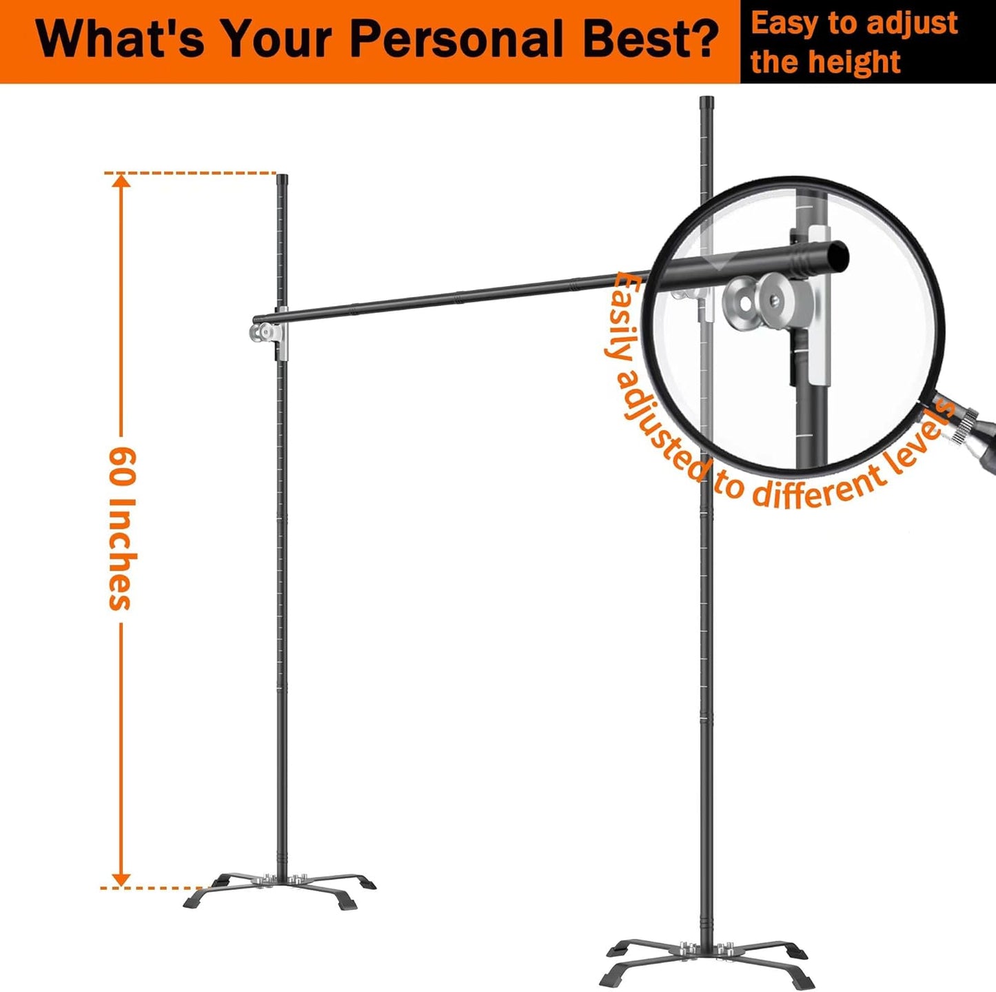 Limbo Game - Alloy Steel Heavy Duty Limbo Game - Easy to Install Limbo Stick - Adjustable Height Rustproof Limbo Game for Adults, Carnival, Lawn Party, Luau, Outdoor Yard, Backyard