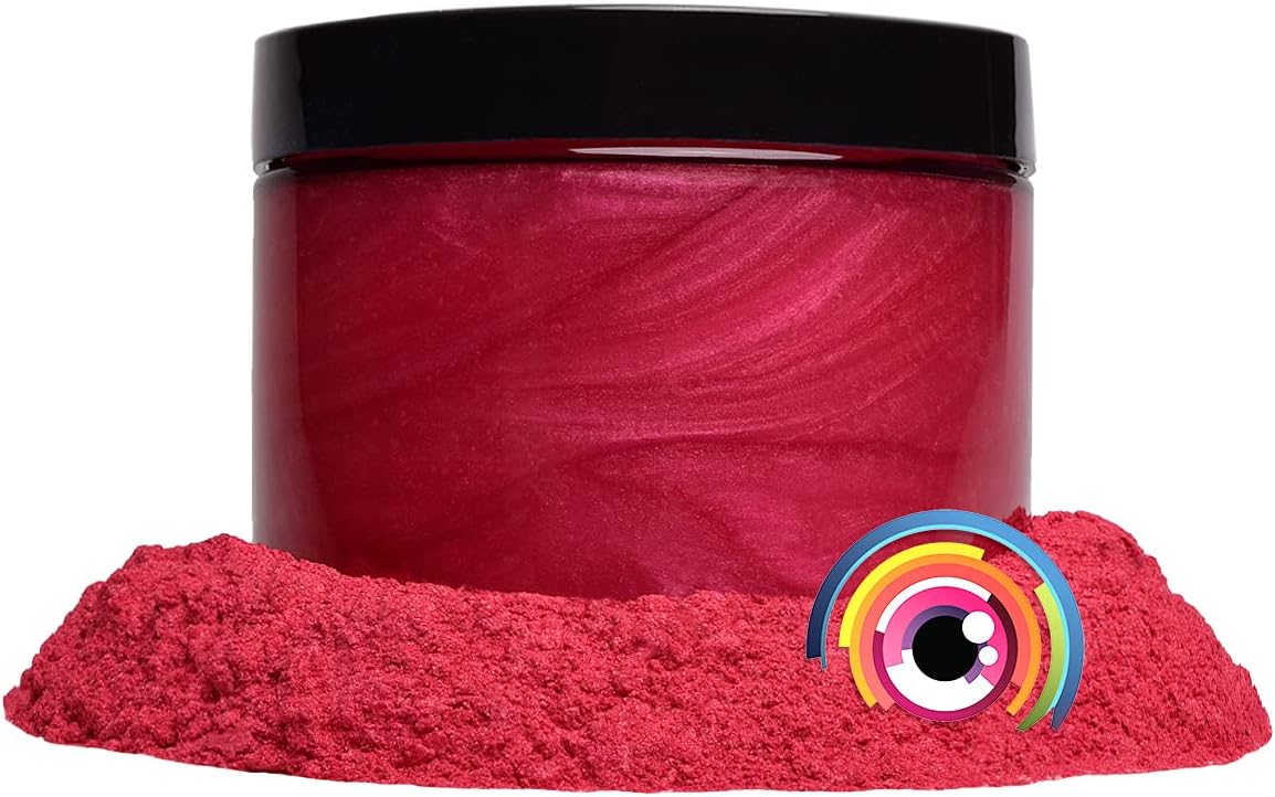 Eye Candy Pigments Premium Red Mica Powder - Kyoto Red (50gr) - for Epoxy, Resin, Soap, Paint, Woodworking, Acrylic Pouring, Bath Bombs, Fishing Lures - DIY Arts and Crafts Additive
