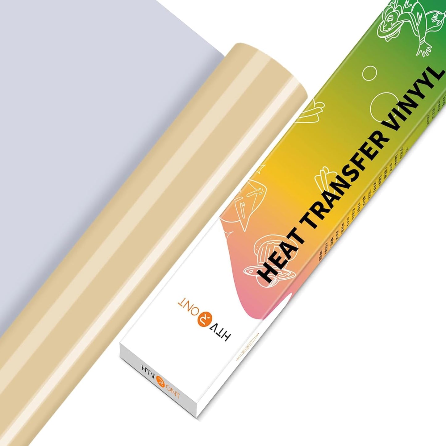 HTVRONT HTV Vinyl Rolls Heat Transfer Vinyl - 12" x 5ft Dark Dold HTV Vinyl for Shirts, Iron on Vinyl for All Cutter Machine - Easy to Cut & Weed for Heat Vinyl Design (Dark Gold)